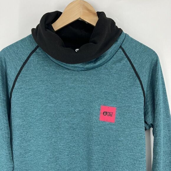 Picture Organic Clothing Sweatshirt Size Medium Womens Blue Pullover Turtleneck - Picture 2 of 11